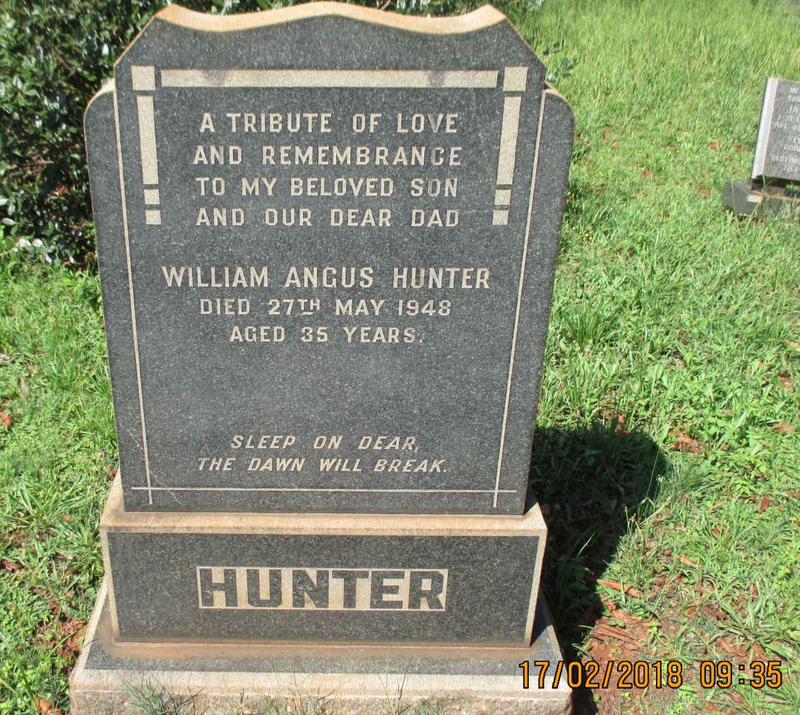 HUNTER William Angus -1948