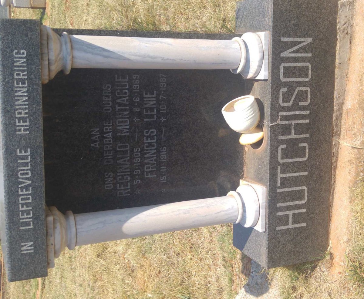 HUTCHISON Reginald Montague 1905-1969 &amp; Frances Lenie 1916-1987