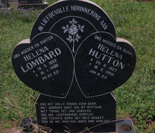 HUTTON Helena 1927-1993 :: LOMBARD Helena 1952-1989
