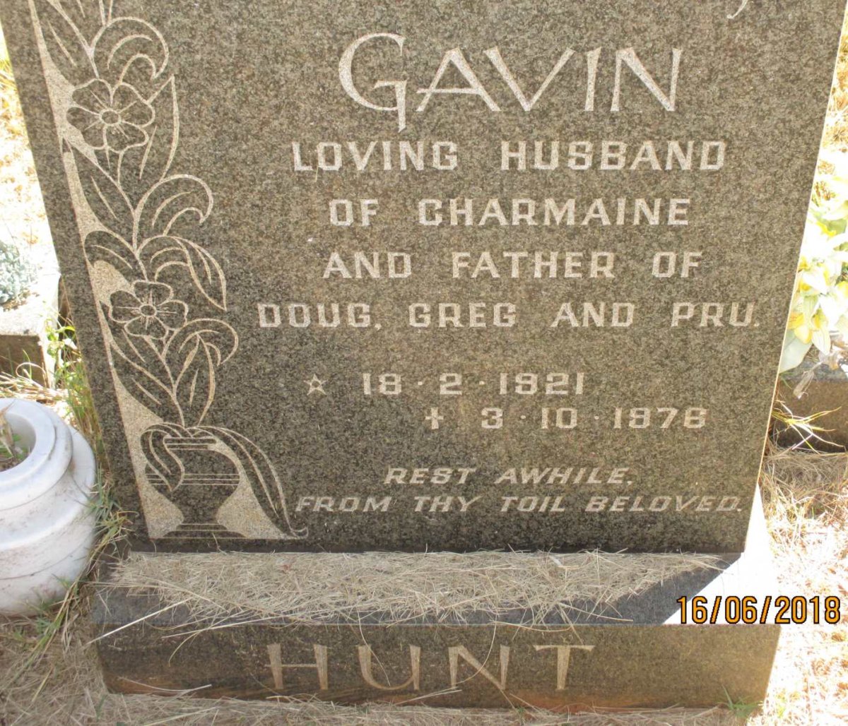 HUNT Gavin 1921-1976