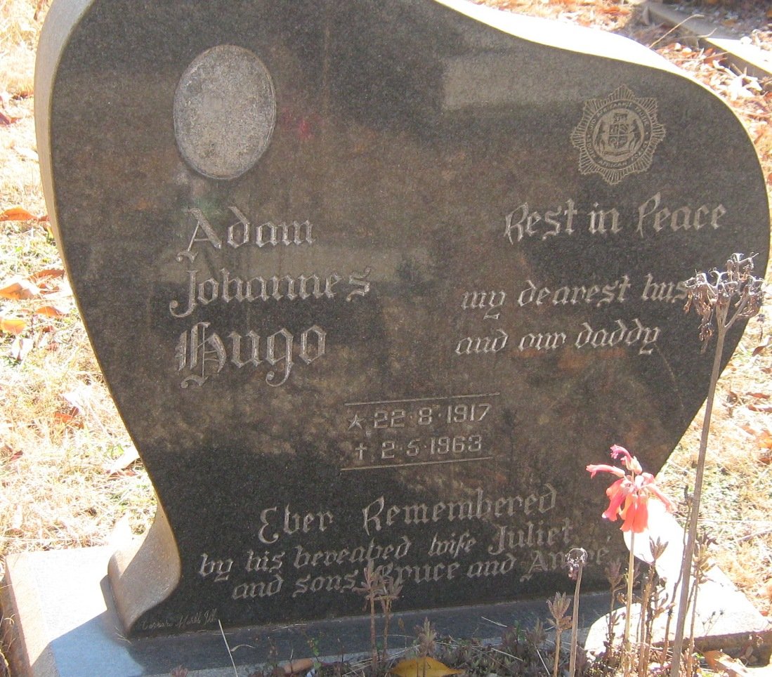 HUGO Adam Johannes 1917-1963 &amp; Juliet Mary 1917-1989