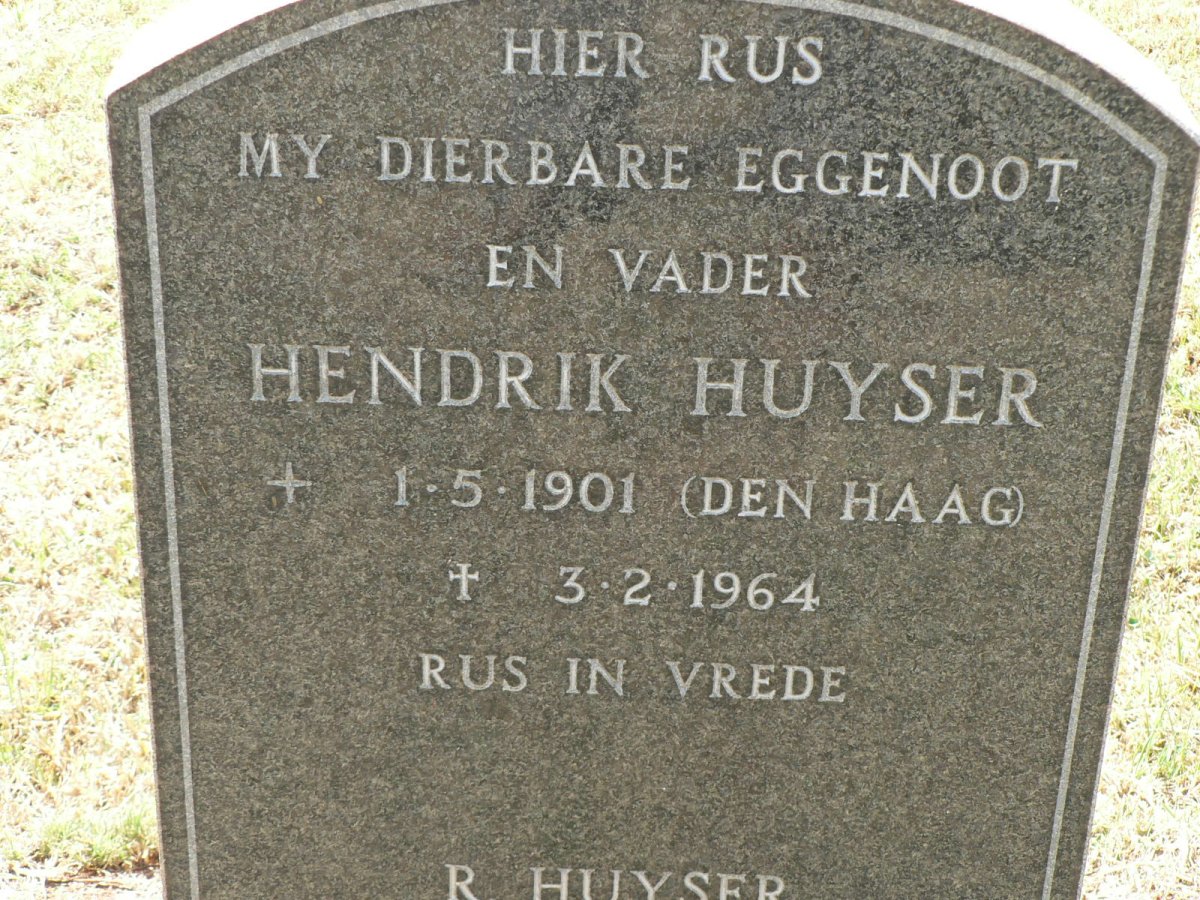 HUYSER Hendrik 1901-1964