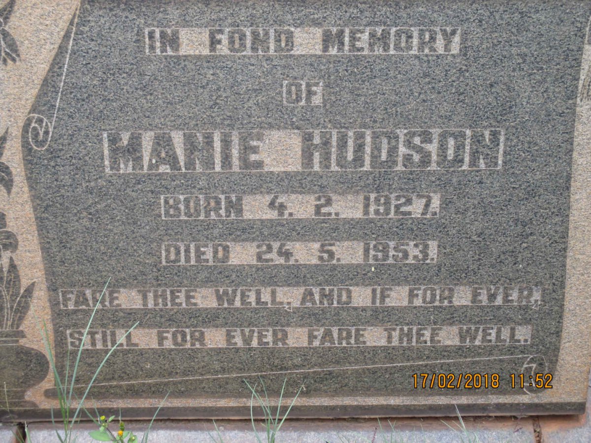 HUDSON Manie 1927-1953
