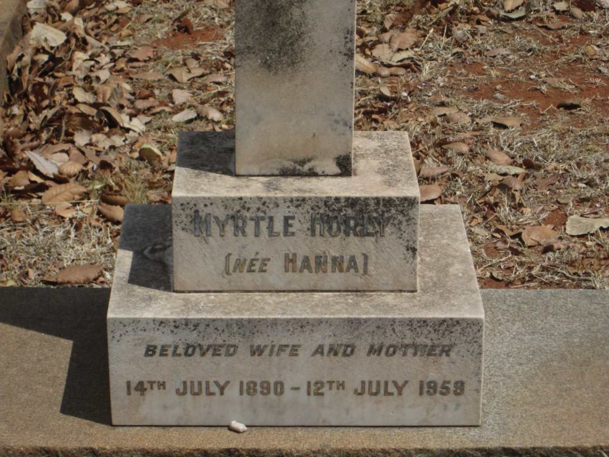 HURLY Myrtle nee HANNA 1890-1959