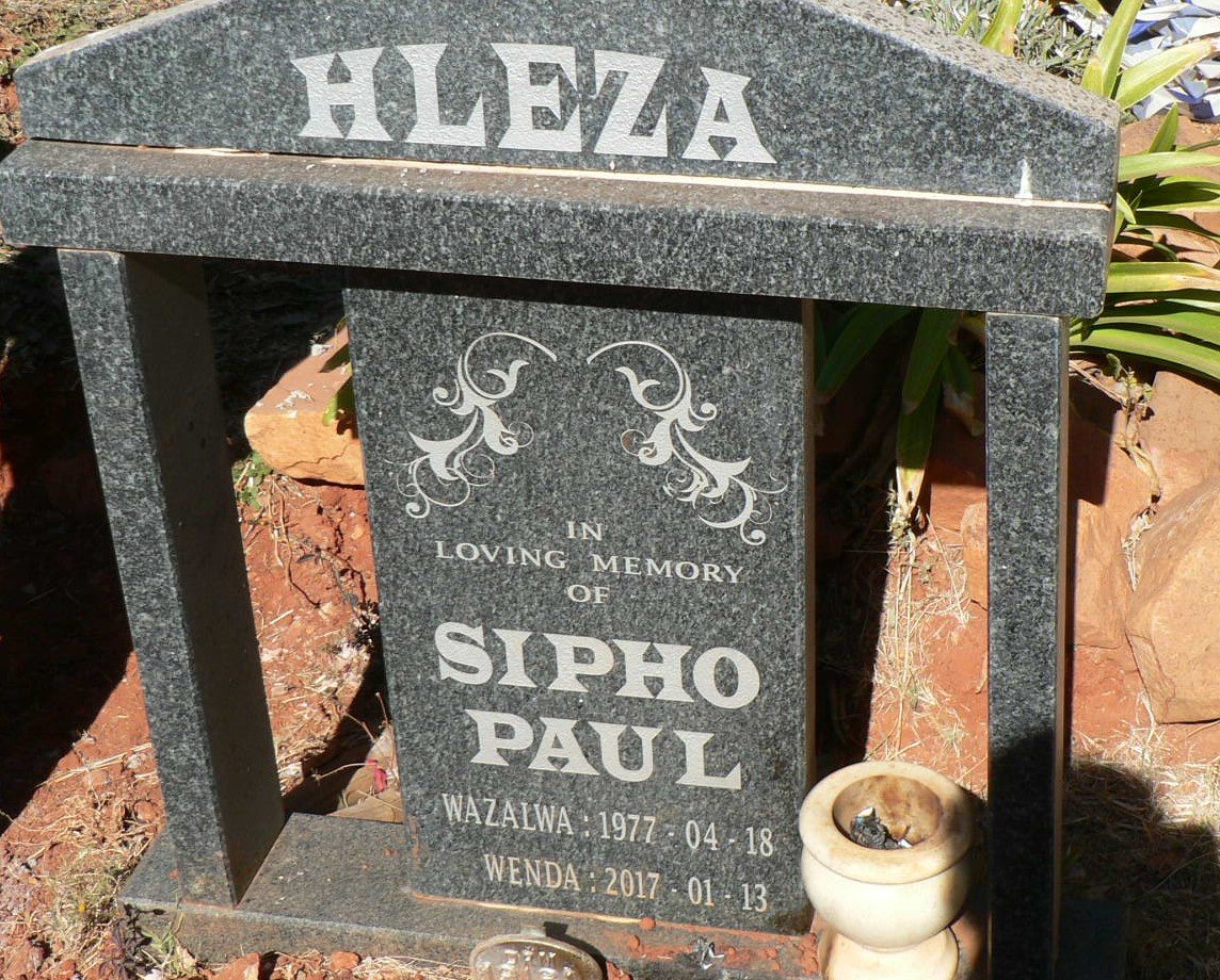 HLEZA Sipho Paul 1977-2017