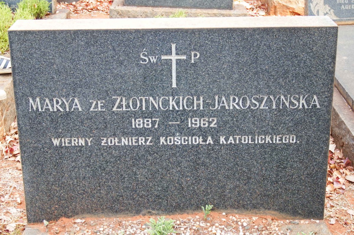 JAROSZYNSKA Marya, ze Zlotnckich 1887-1962