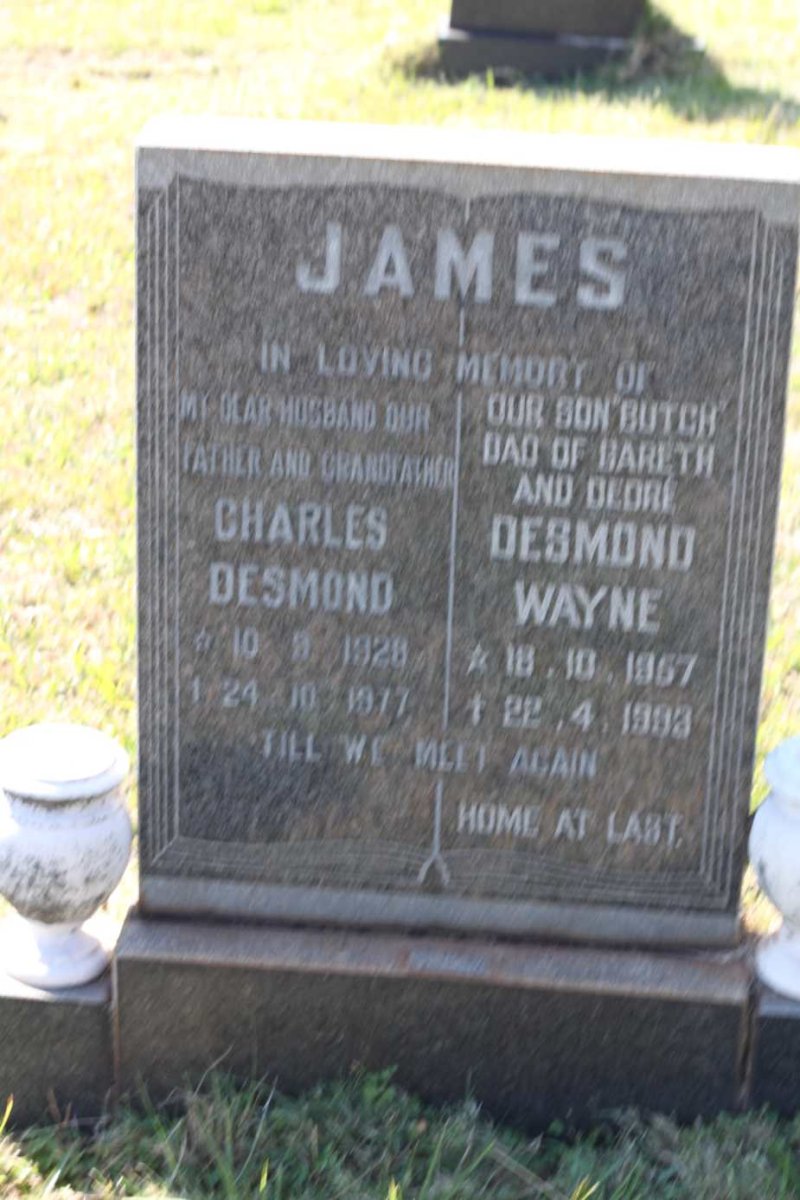 JAMES Charles Desmond 1928-1977 :: JAMES Desmond Wayne 1957-1993