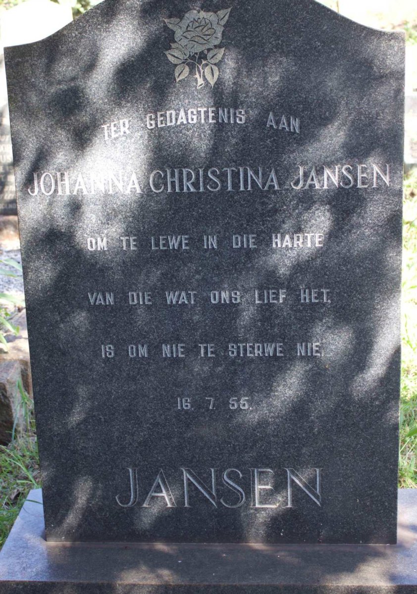 JANSEN Johanna Christina -1956