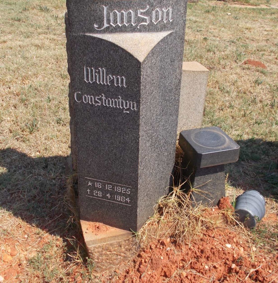 JANSON Willem Constantyn 1925-1964