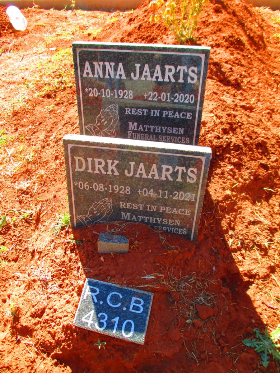 JAARTS Dirk 1928-2021 &amp; Anna 1928-2020