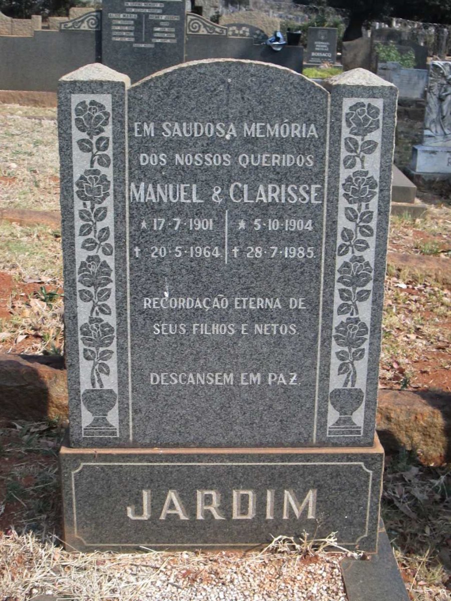 JARDIM Manuel 1901-1964 &amp; Clarisse 1904-1985