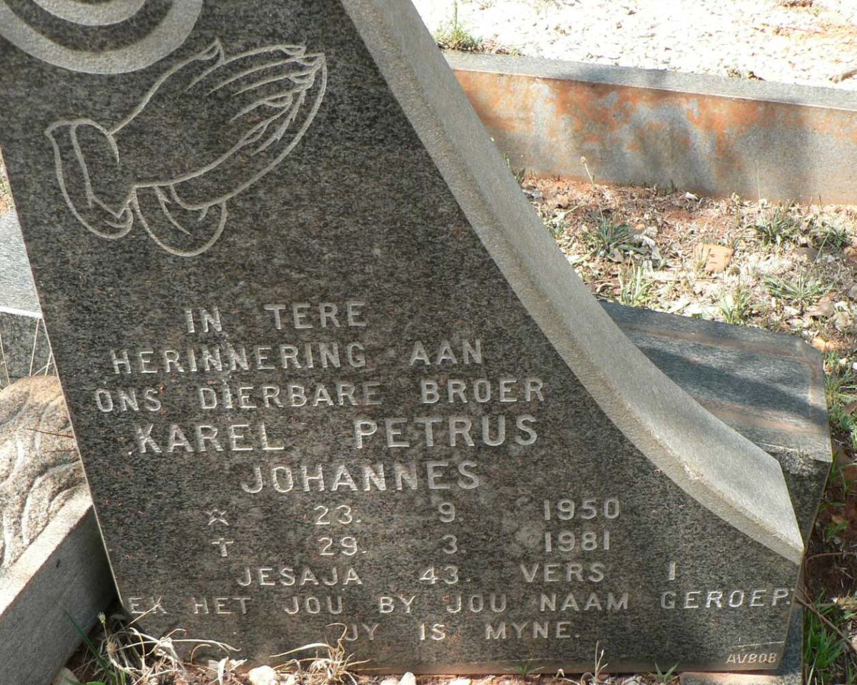 JAGER Karel Petrus Johannes, de 1950-1981