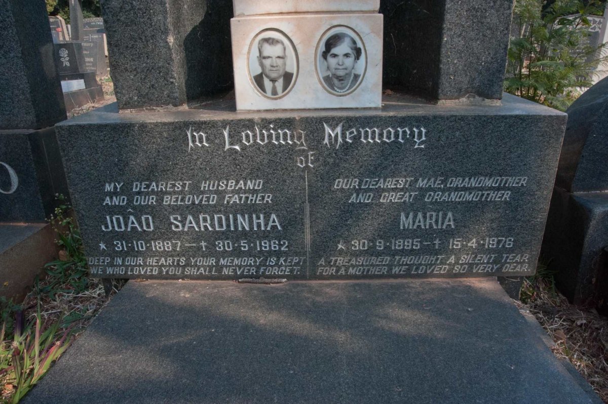 JARDIM  Joao Sardinha 1887-1962 &amp; Maria 1895-1976