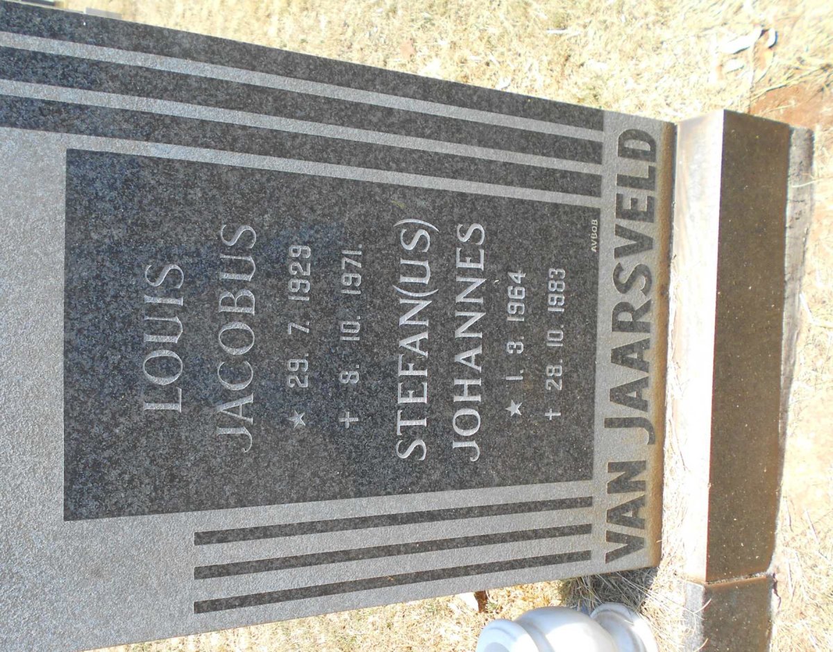 JAARSVELD Louis Jacobus, van 1929-1971 :: VAN JAARSVELD Stefanus Johannes 1964-1983