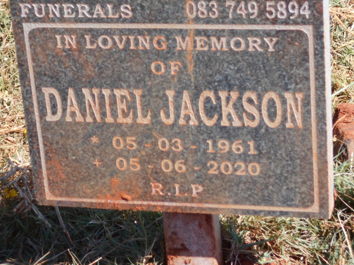 JACKSON Daniel 1961-2020