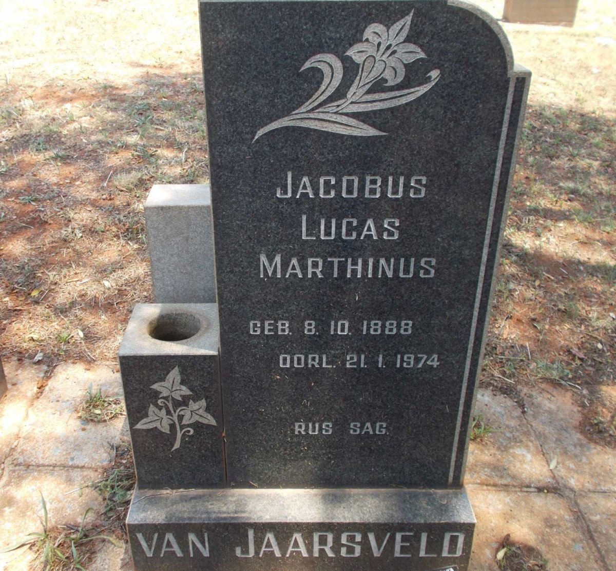 JAARSVELD Jacobus Lucas Marthinus, van 1888-1974