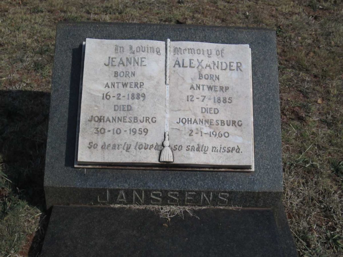 JANSSENS Alexander 1885-1960 &amp; Jeanne 1889-1959