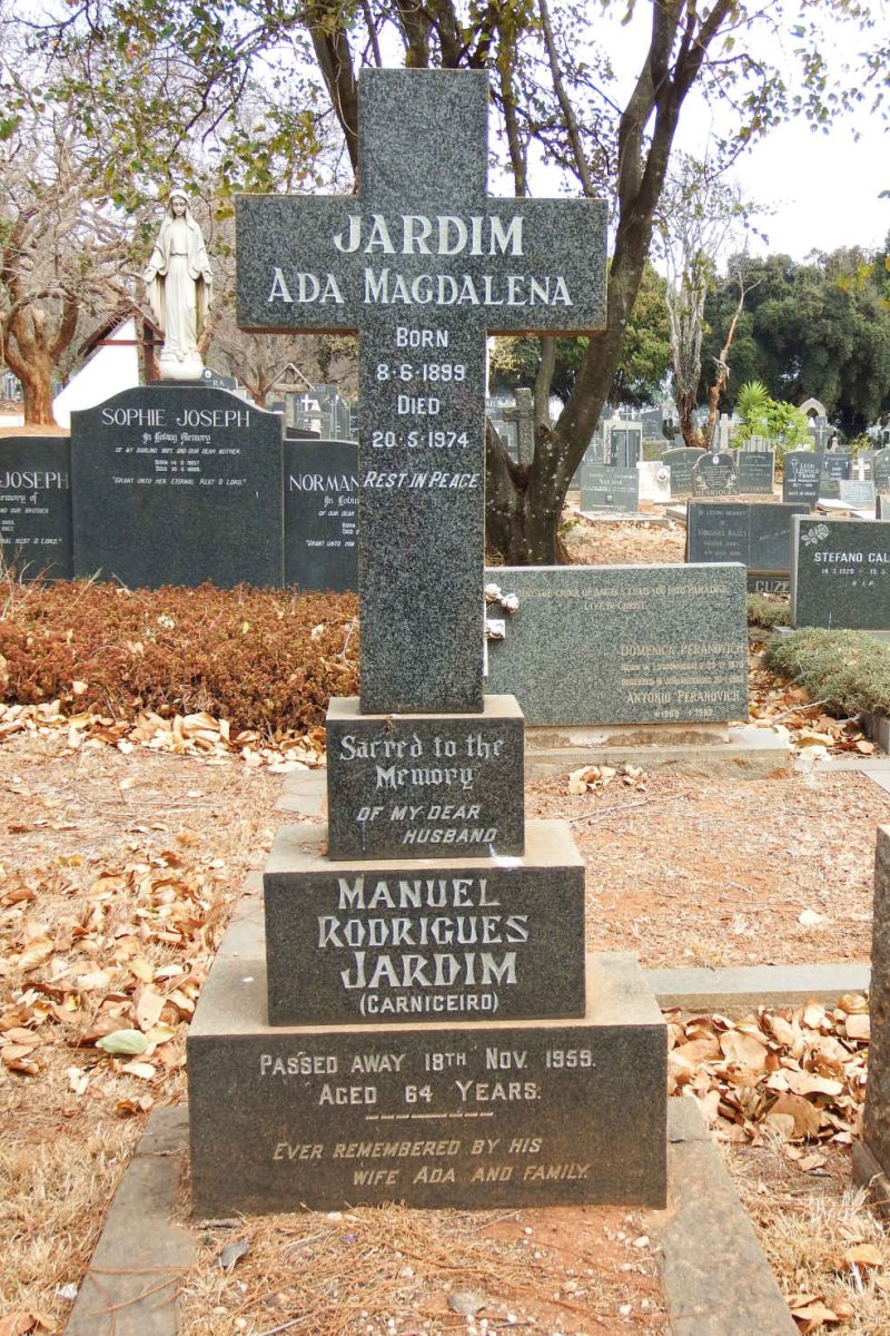 JARDIM Manuel Rodrigues -1959 &amp; Ada Magdalena 1899-1974