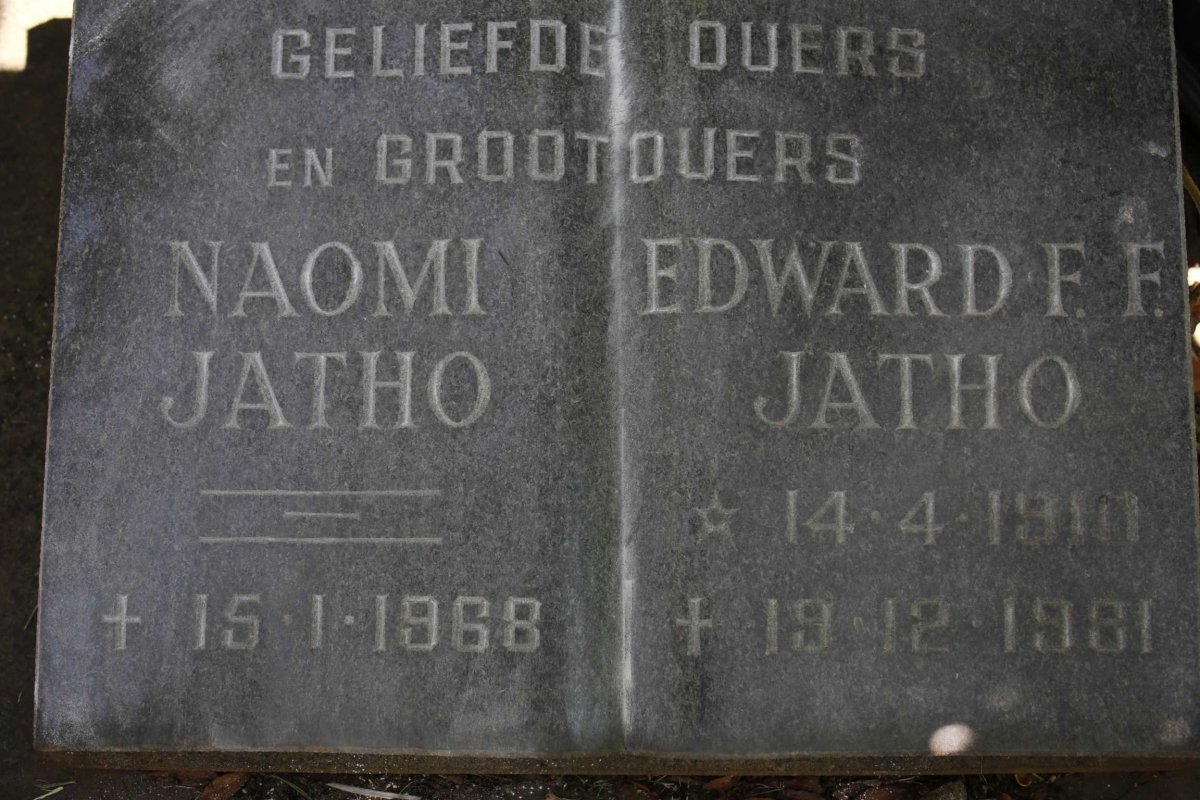 JATHO Edward F.F. 1910-1981 &amp; Naomi -1968