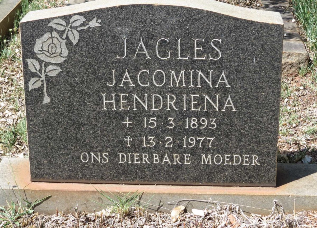 JAGLES Jacomina Hendriena 1893-1977
