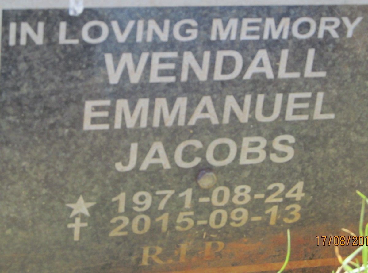 JACOBS Wendall Emmanuel 1971-2015