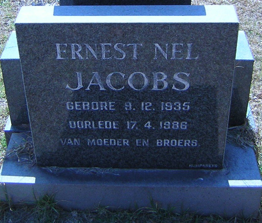 JACOBS Ernest Nel 1935-1986