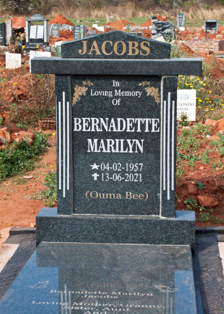 JACOBS Bernadette Marilyn 1957-2021