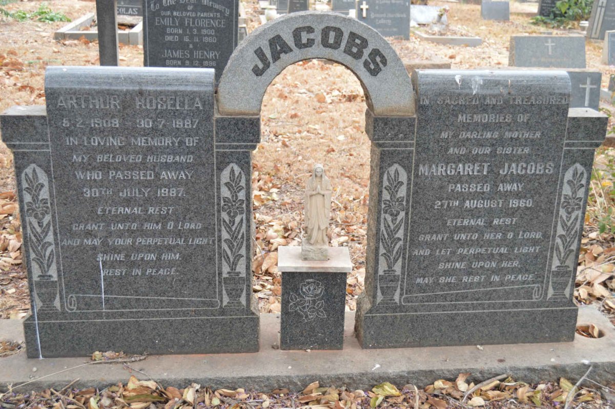 JACOBS Arthur Rosella 1908-1987 &amp; Margaret -1960