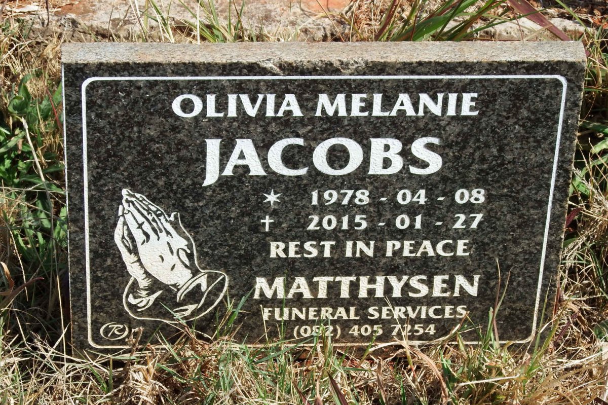 JACOBS Olivia Melanie 1978-2015