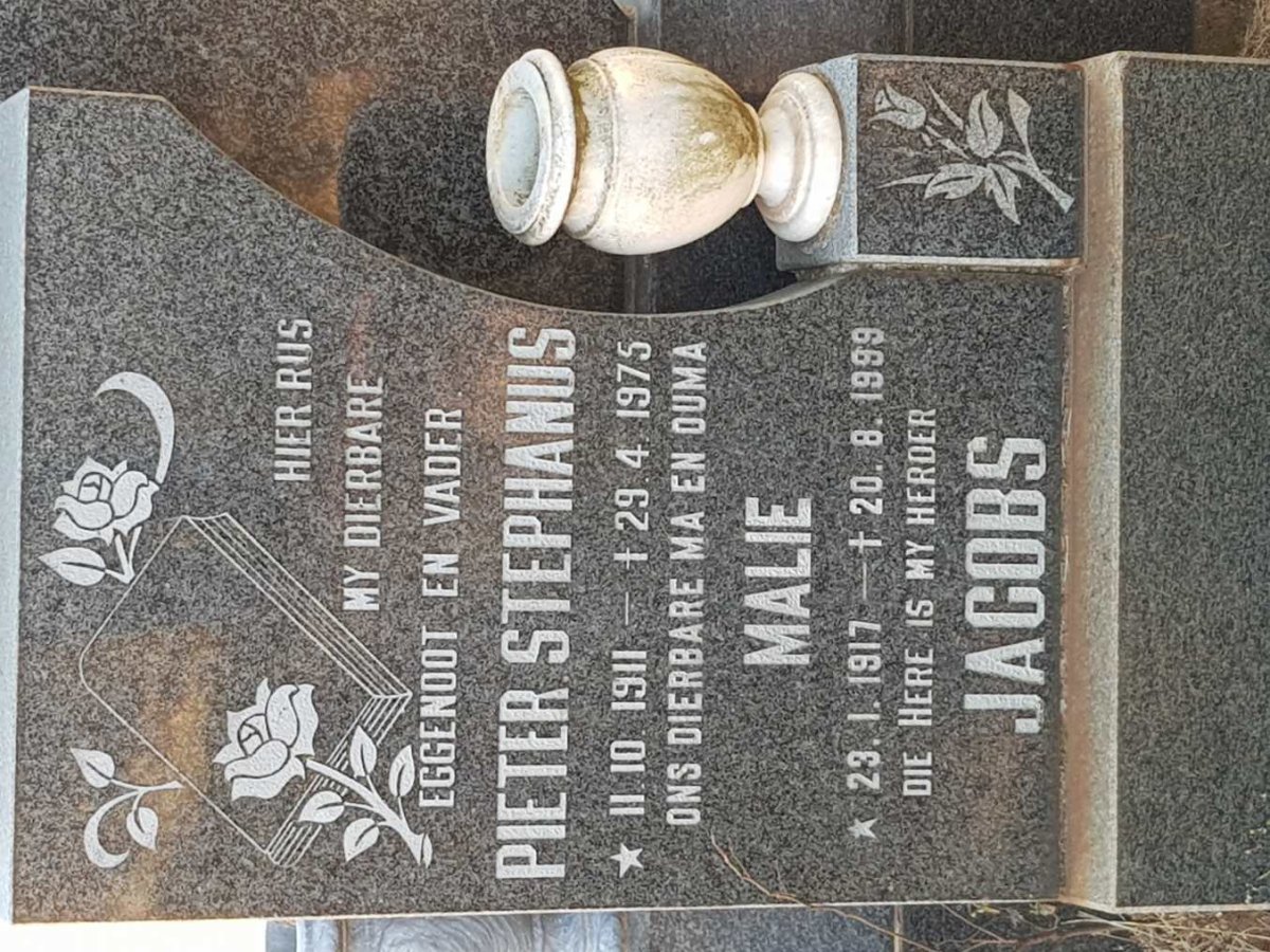 JACOBS Pieter Stephanus 1911-1975 &amp; Malie 1917-1999