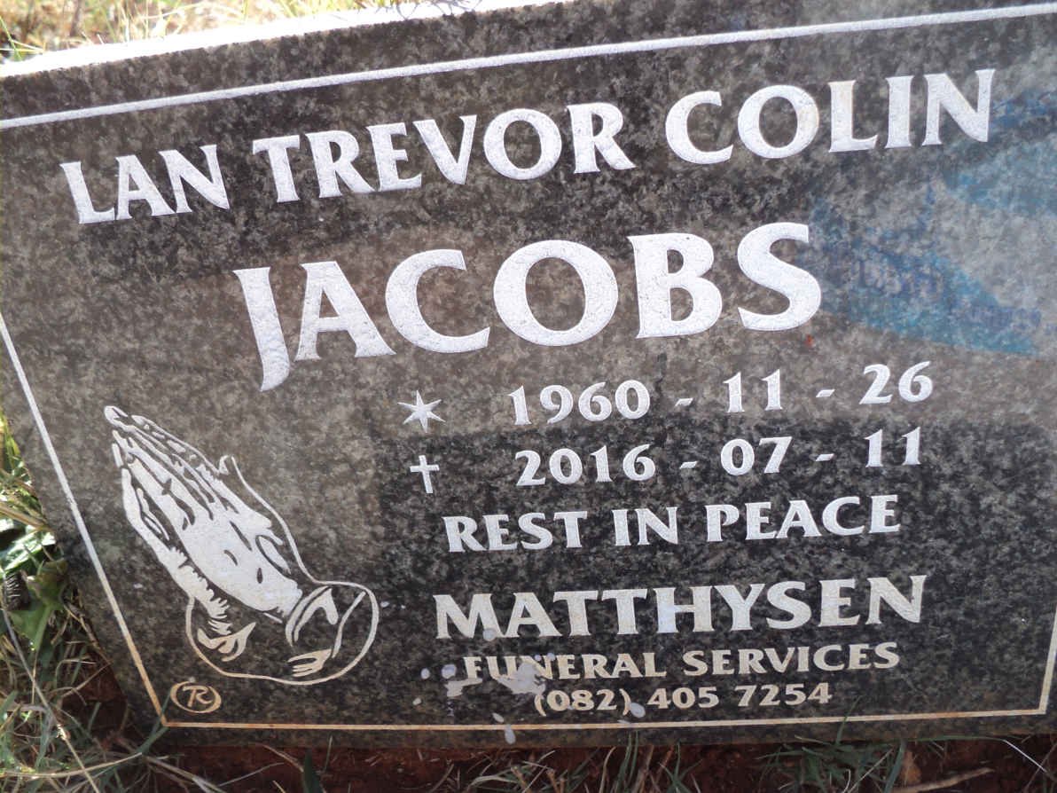 JACOBS Lan Trevor Colin 1960-2016