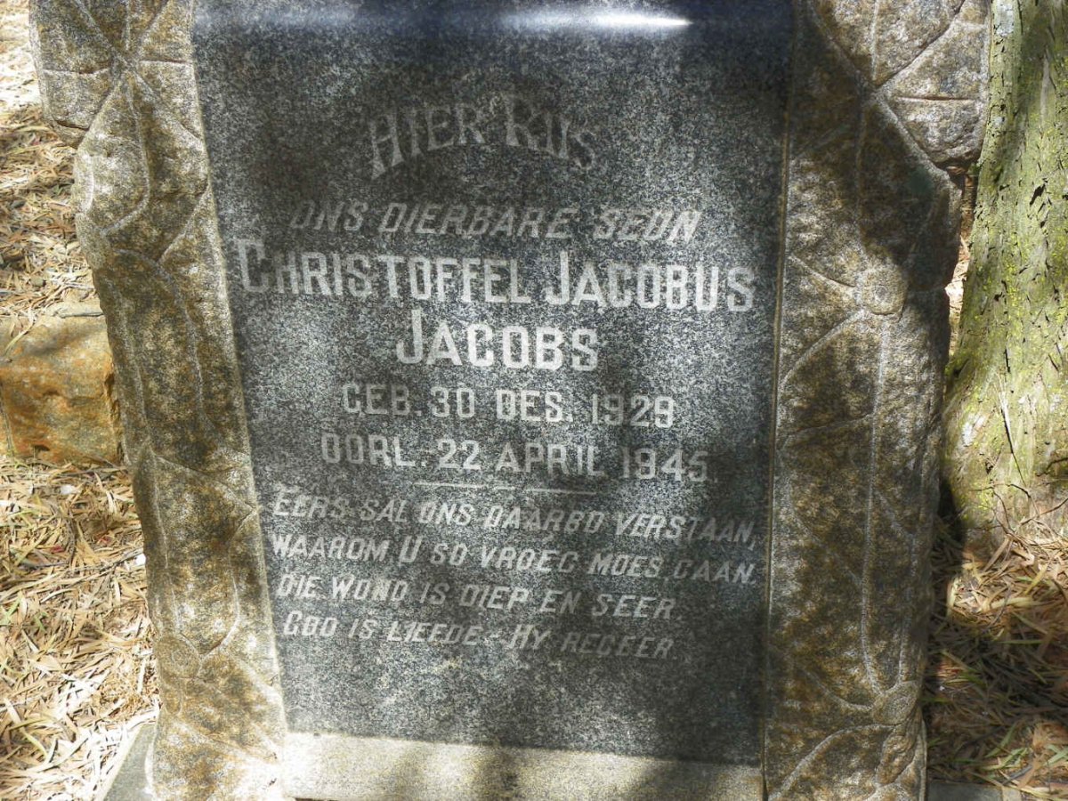 JACOBS Christoffel Jacobus 1929-1945