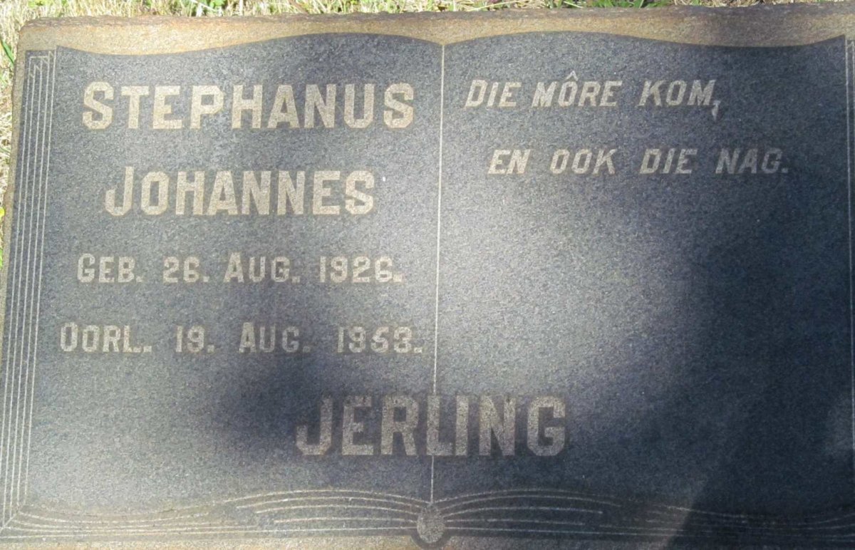 JERLING Stephanus Johannes 1926-1953
