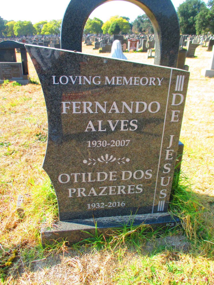 JESUS Fernando Alves, de 1930-2007 &amp; Otilde Dos Prazeres 1932-2016