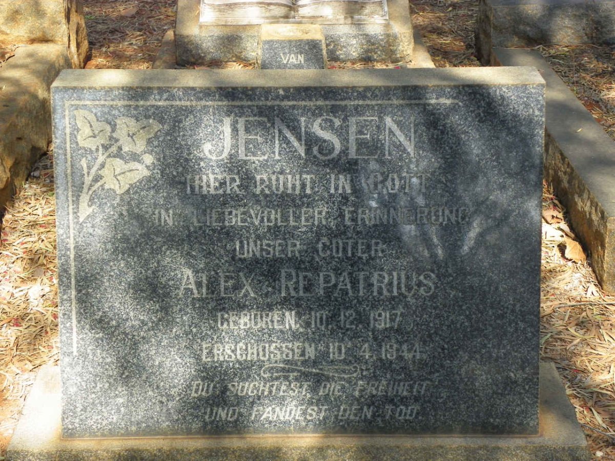 JENSEN Alex Repatrius 1917-1944