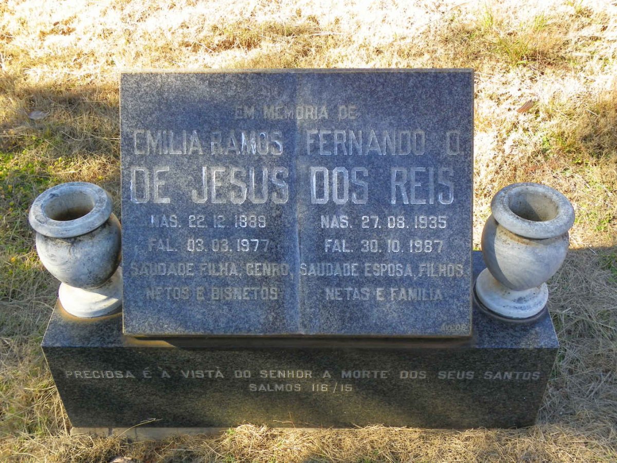 JESUS Emilia Ramos, de 1889-1977 :: DOS REIS Fernando O. 1935-1987