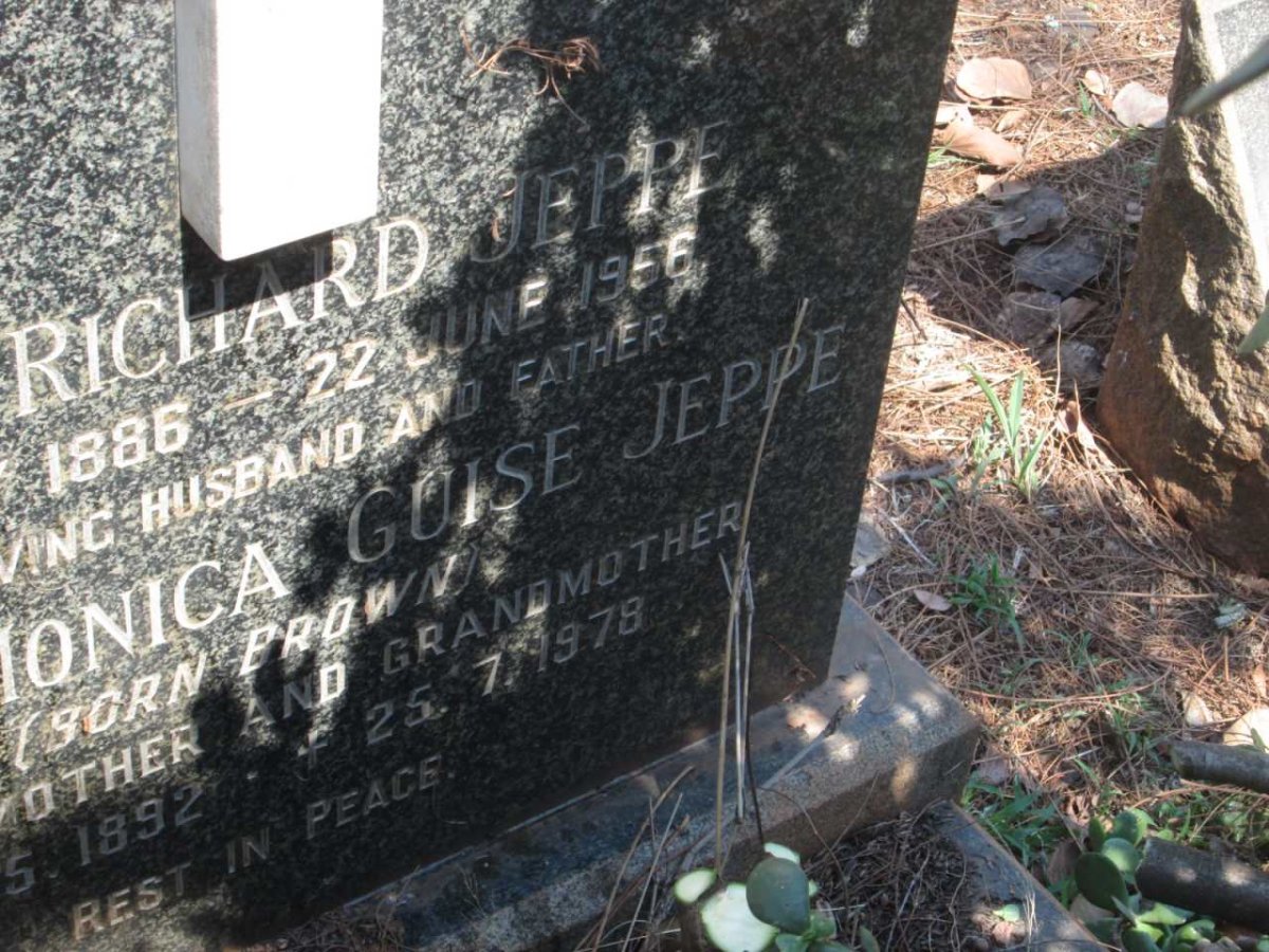 JEPPE Otto Richard 1886-1956 &amp; Pauline Monica Guise BROWN 1892-1978
