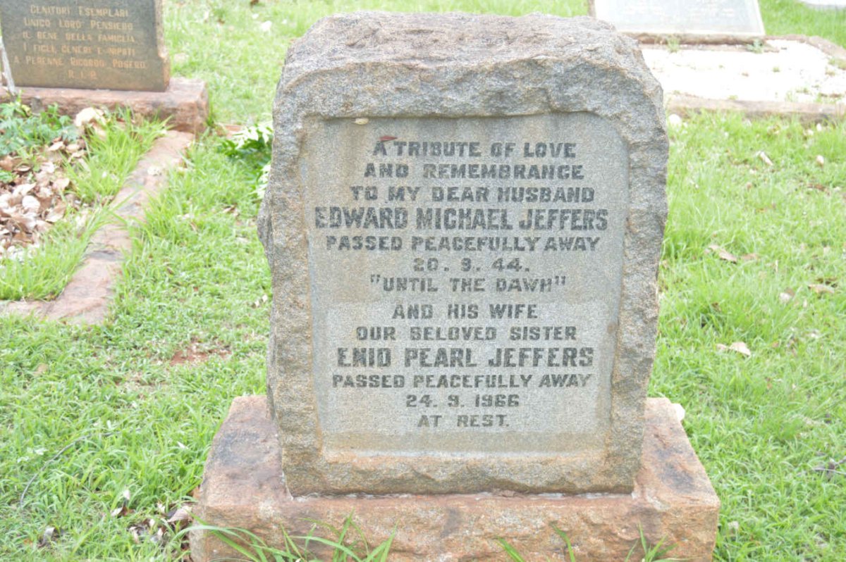 JEFFERS Edward Michael -1944 &amp; Enid Pearl -1966