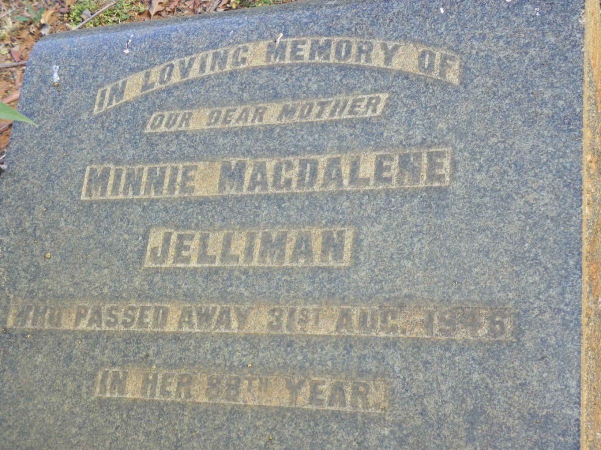JELLIMAN Minnie Magdalene -1946