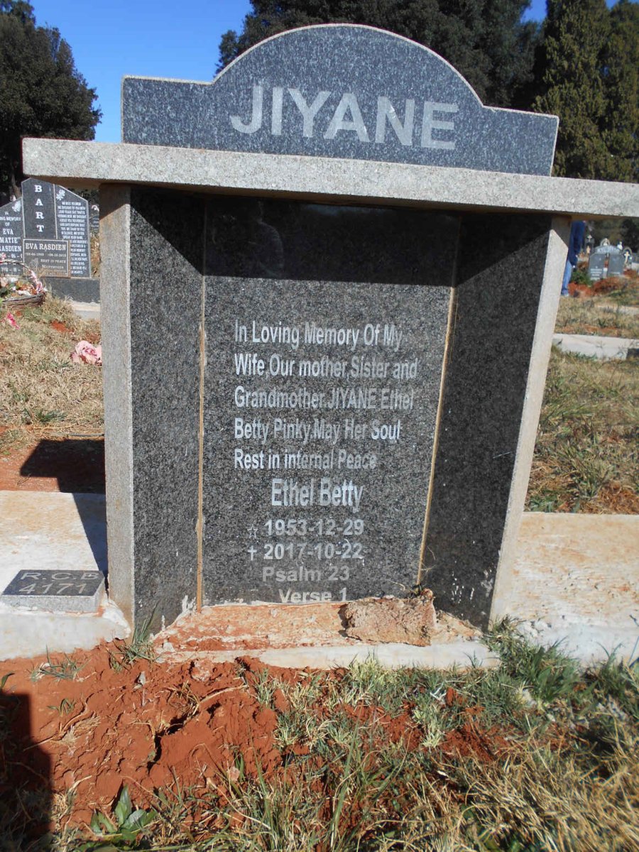 JIYANE Ethel Betty 1953-2017