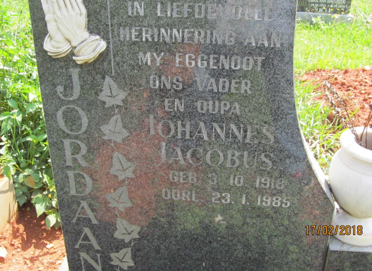 JORDAAN Johannes Jacobus 1918-1985