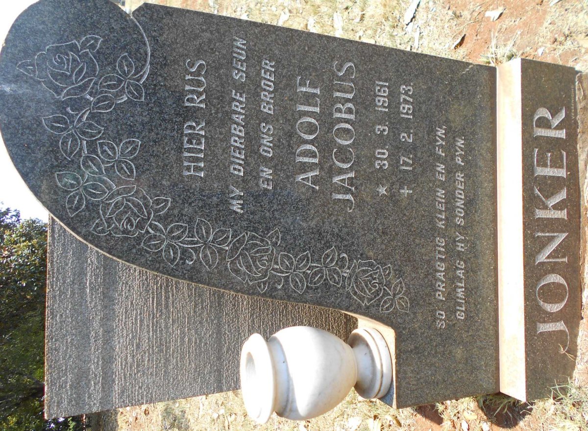 JONKER Adolf Jacobus 1961-1973