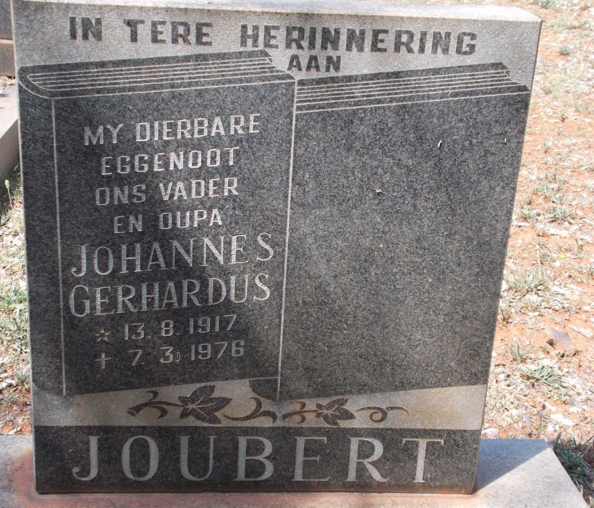JOUBERT Johannes Gerhardus 1917-1976