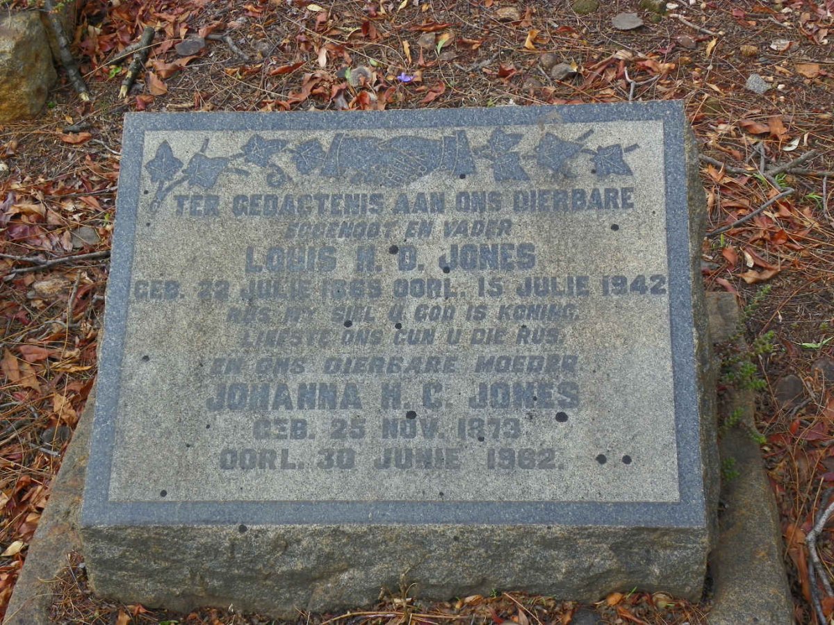 JONES Louis H.D. 1865-1942 &amp; Johanna H.C. 1873-1962