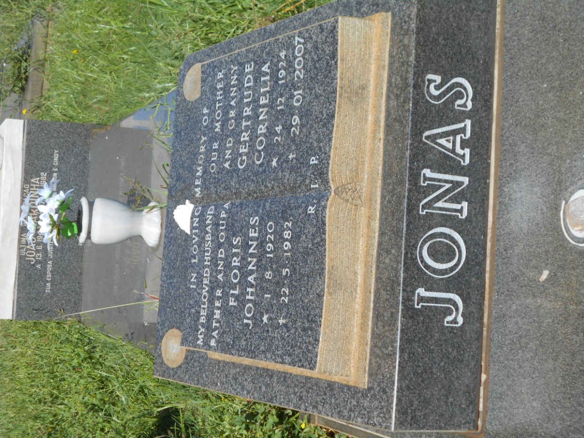 JONAS Floris Johannes 1920-1982 &amp; Gertrude Cornelia 1924-2007