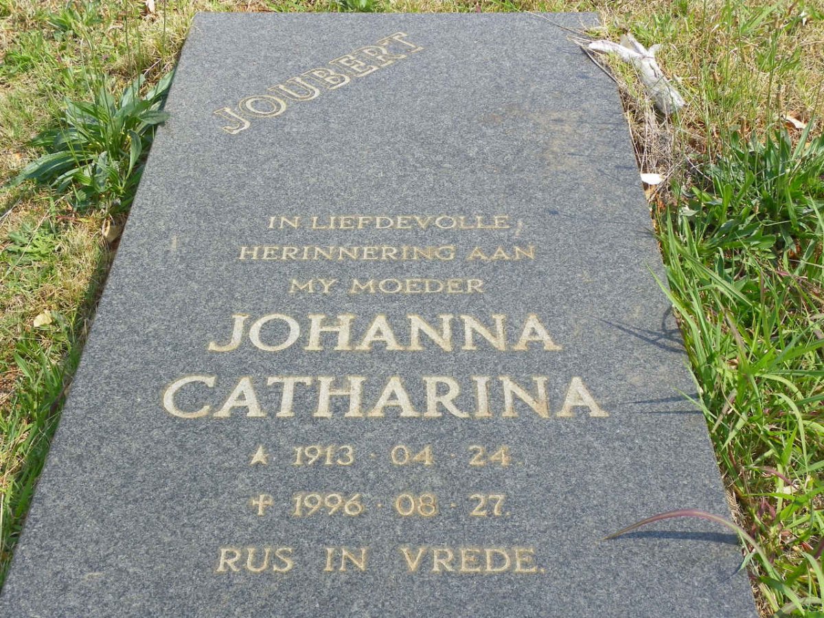 JOUBERT Johanna Catharina 1913-1996