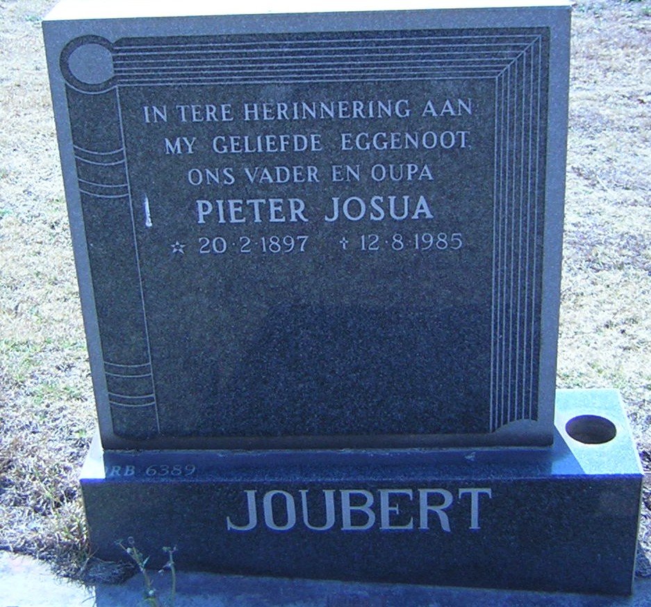 JOUBERT Pieter Josua 1897-1985