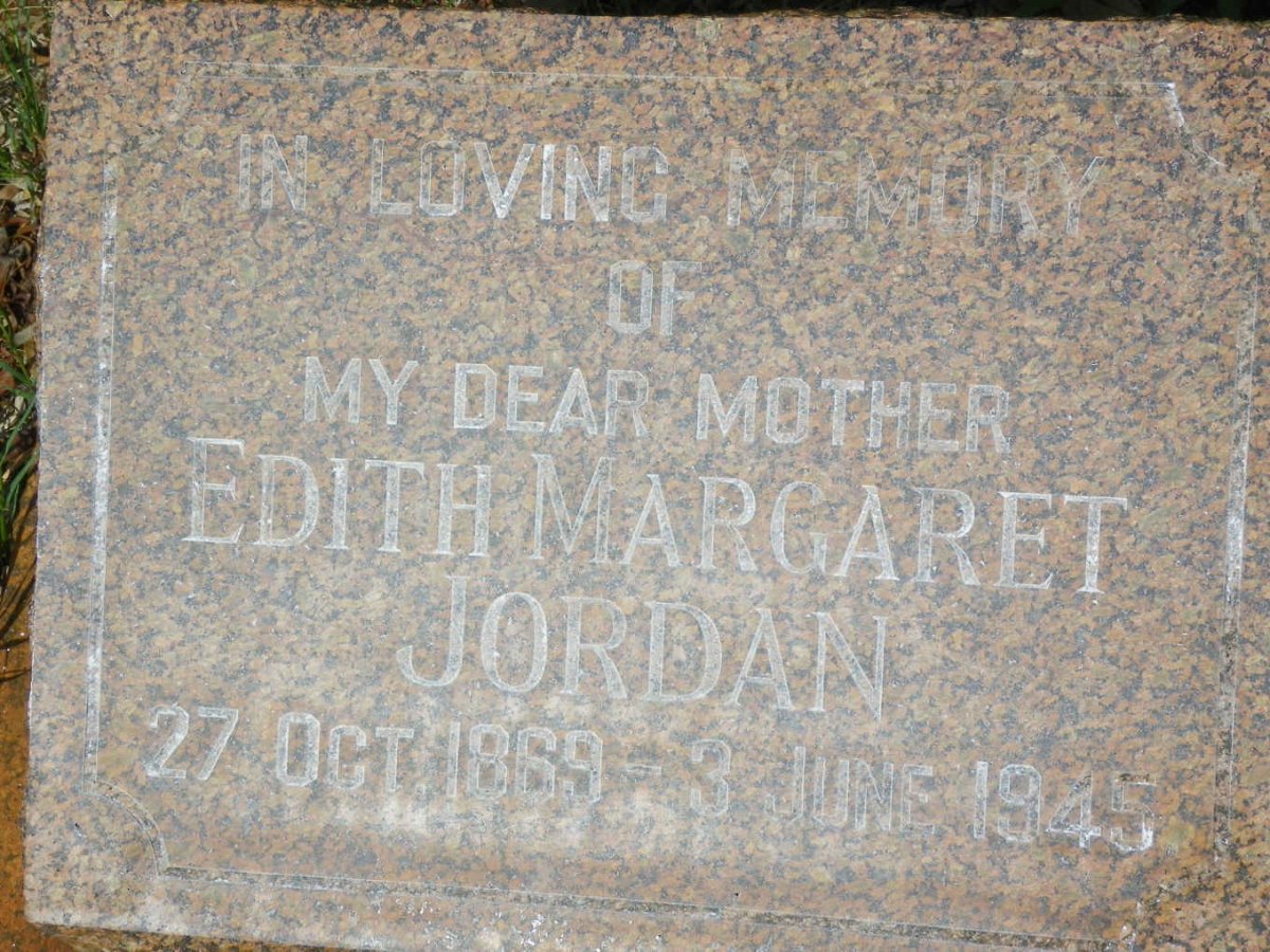 JORDAN Edith Margaret 1869-1945
