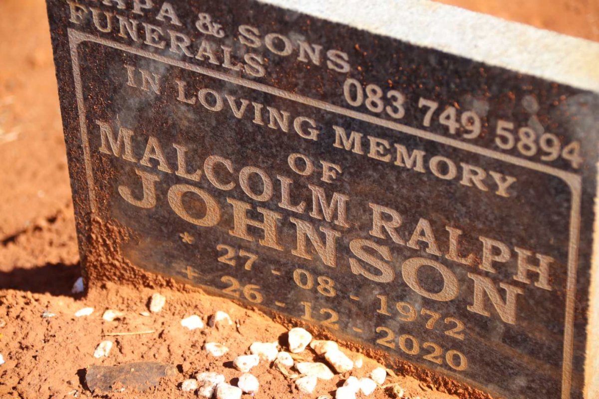 JOHNSON Malcolm Ralph 1972-2020