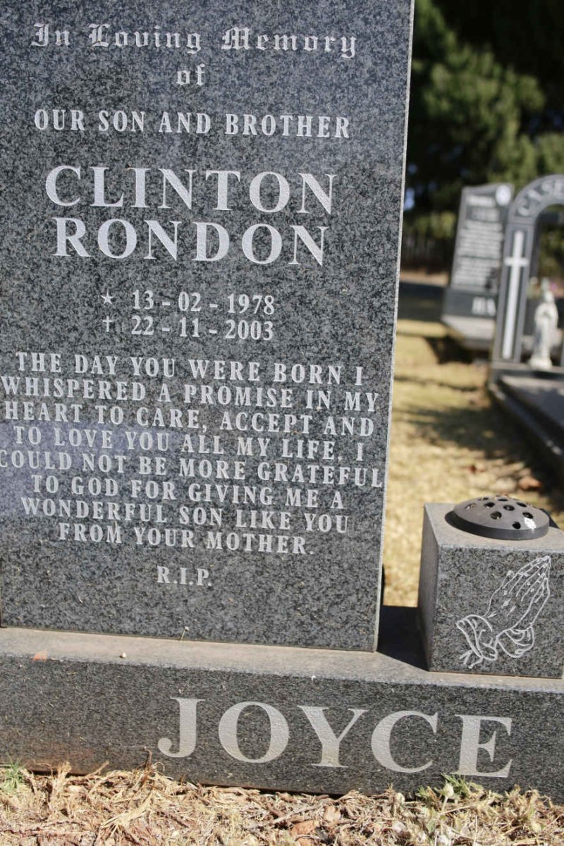 JOYCE Clinton Rondon 1978-2003
